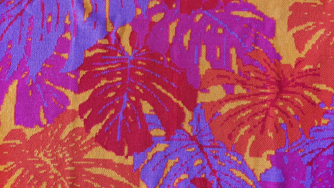 Monstera Madness Jungle Fire Knit in Recycled Viscose Nylon