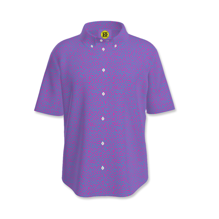 Men's Short Sleeve Button Down Shirt by Studio Ten Design