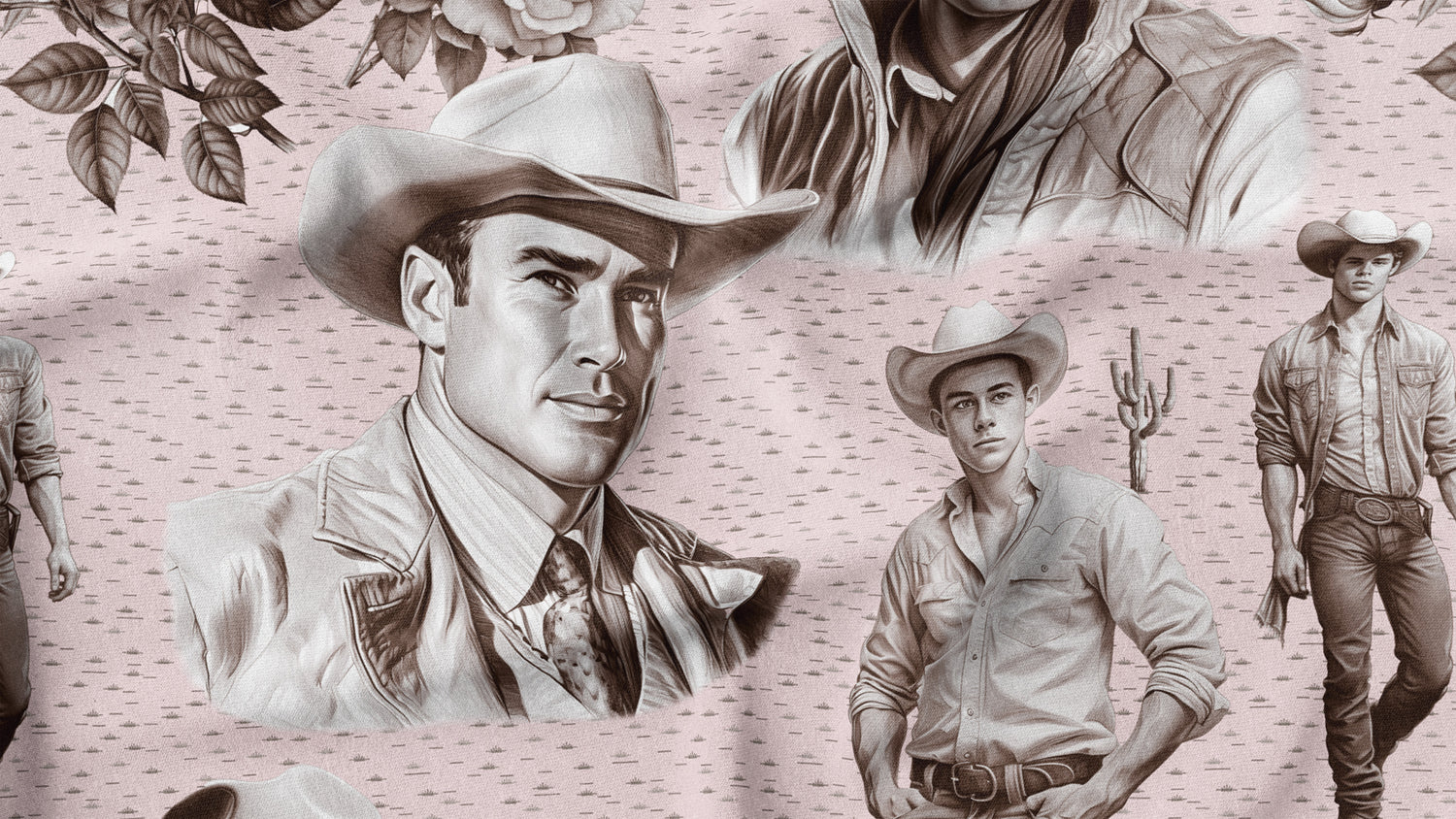 Handsome Cowboys Toile
