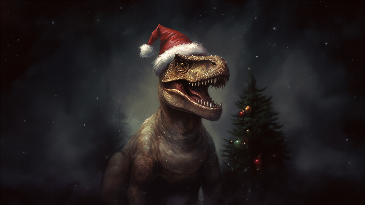 Prehistoric Holidays - T. Rex Santa - Studio Ten Design