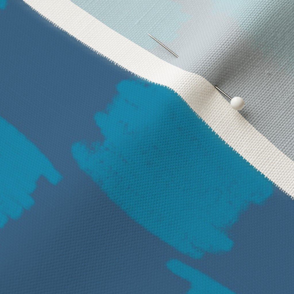 Crayon Grid, Blue Fabric