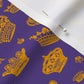 Royal Crowns Marigold+Grape Fabric