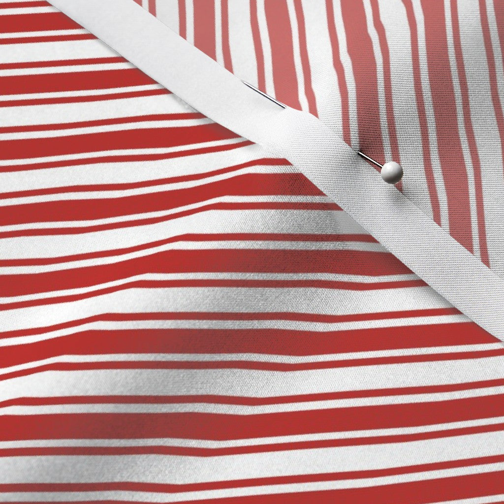 Red & White Candy Cane Stripe Fabric