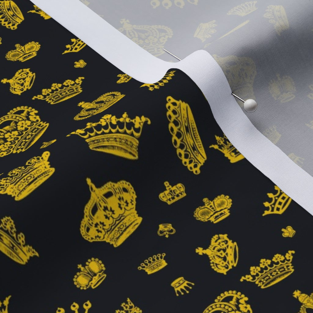 Royal Crowns Yellow+Black Fabric