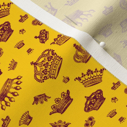 Royal Crowns Maroon+Yellow Fabric