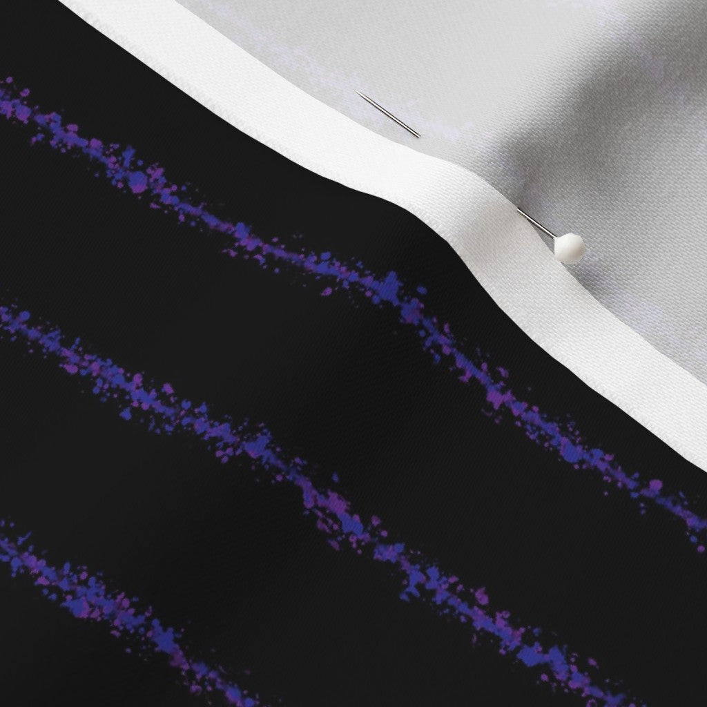 Splatter Pinstripe Purple + Black Printed Fabric