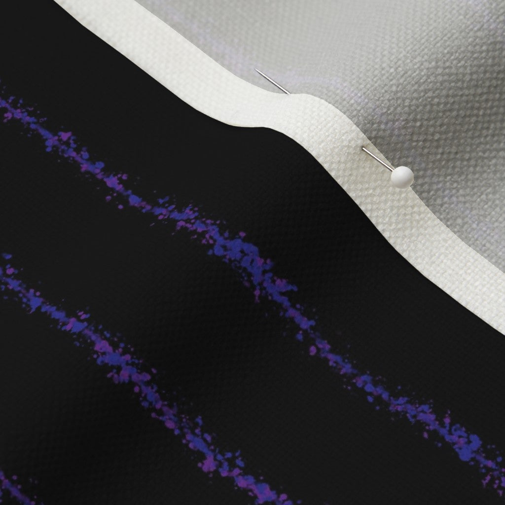 Splatter Pinstripe Purple + Black Fabric