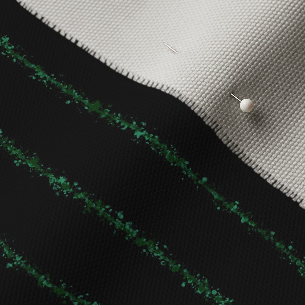 Salpicaduras de tela a rayas verde + negro