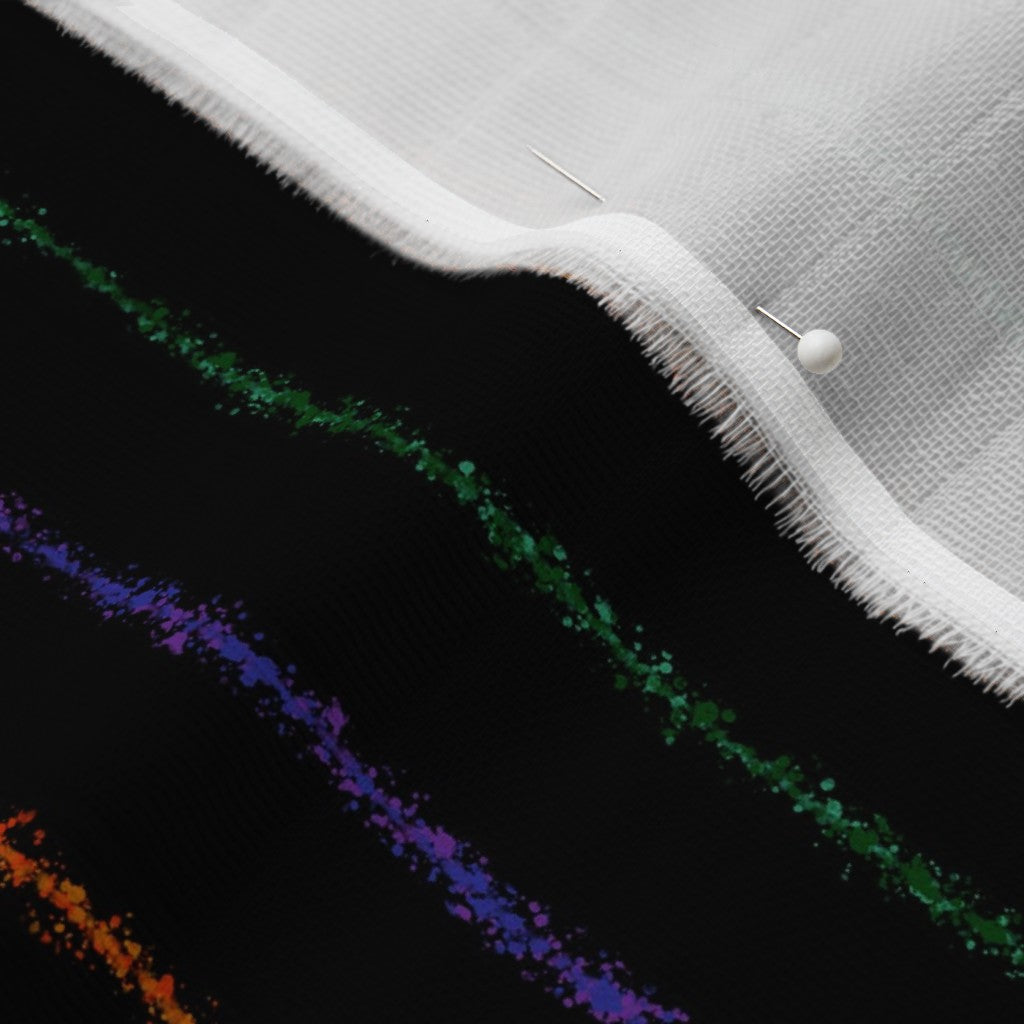 Splatter Pinstripe Halloween Stripes Printed Fabric