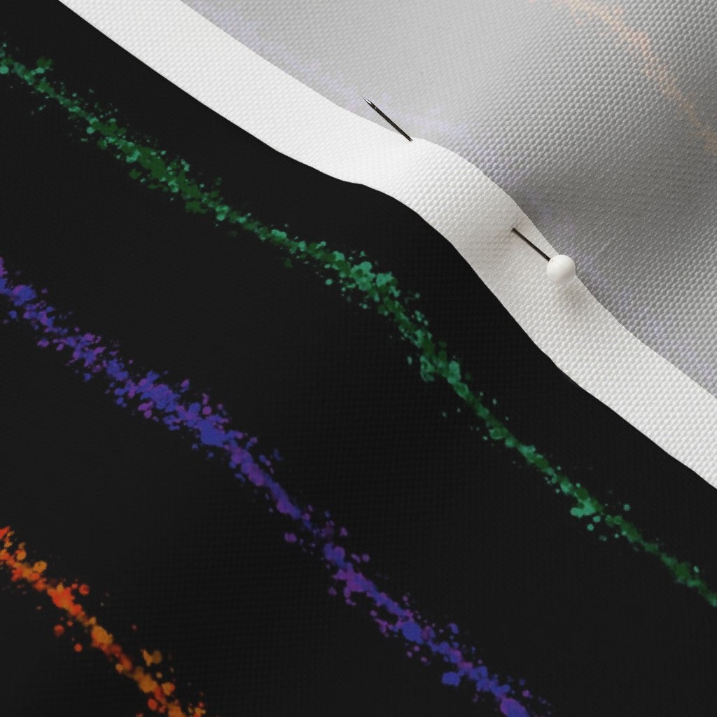 Splatter Pinstripe Halloween Stripes Printed Fabric