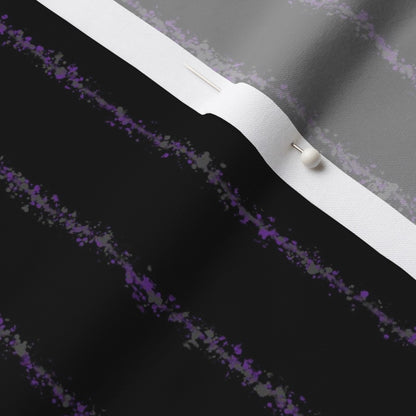 Splatter Pinstripe Grey, Purple + Black Fabric