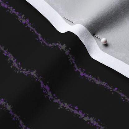 Splatter Pinstripe Grey, Purple + Black Fabric