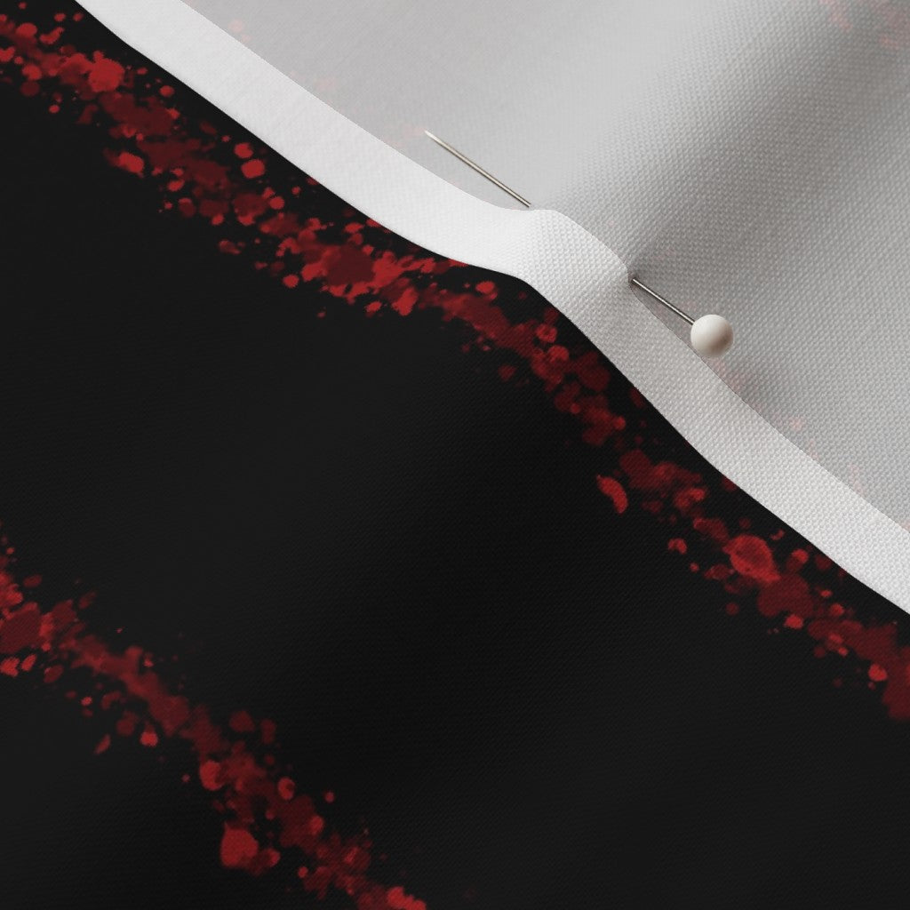 Splatter Pinstripe Red + Black Printed Fabric