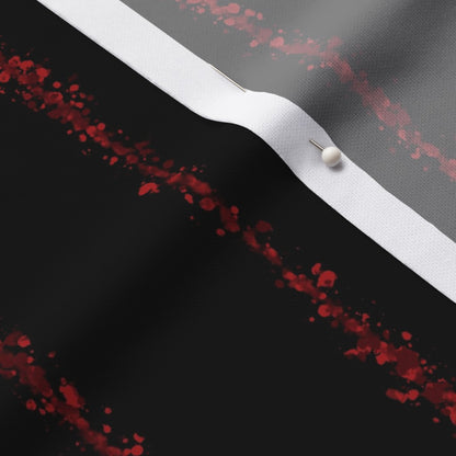 Salpicadura a rayas rojo + tela negra