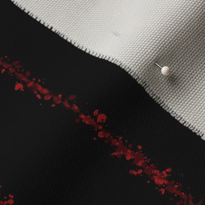 Splatter Pinstripe Red + Black Fabric