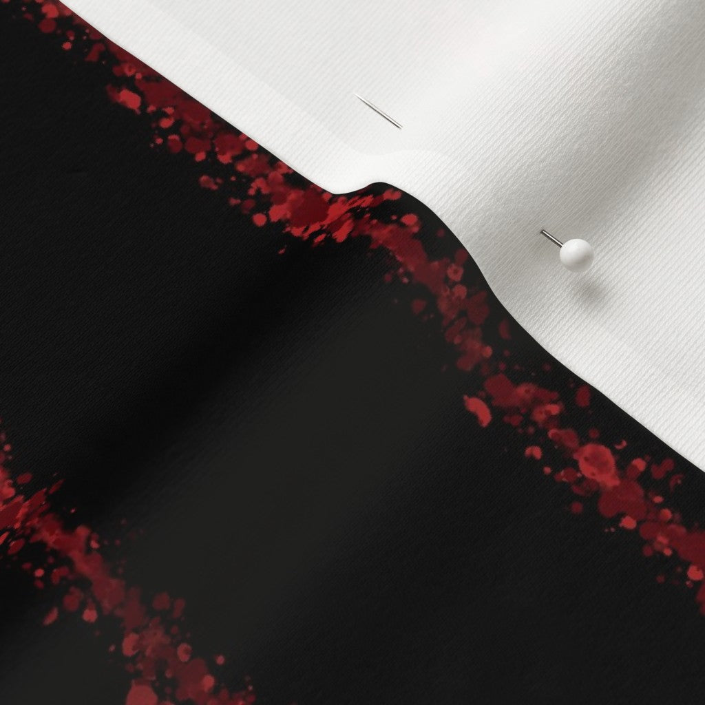 Splatter Pinstripe Red + Black Printed Fabric