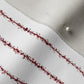 Splatter Pinstripe Blood Red + White Fabric
