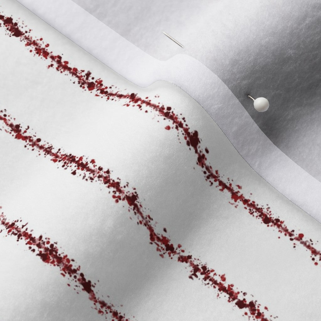 Salpicaduras de rayas rojo sangre + tela blanca