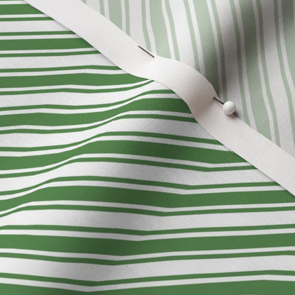 Green & White Candy Cane Stripe Fabric