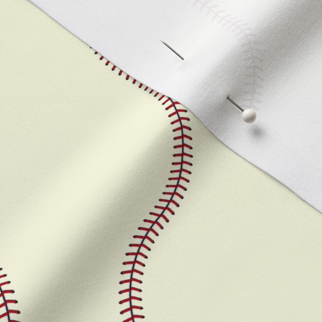 Americana Baseball Stitches Printed Fabric