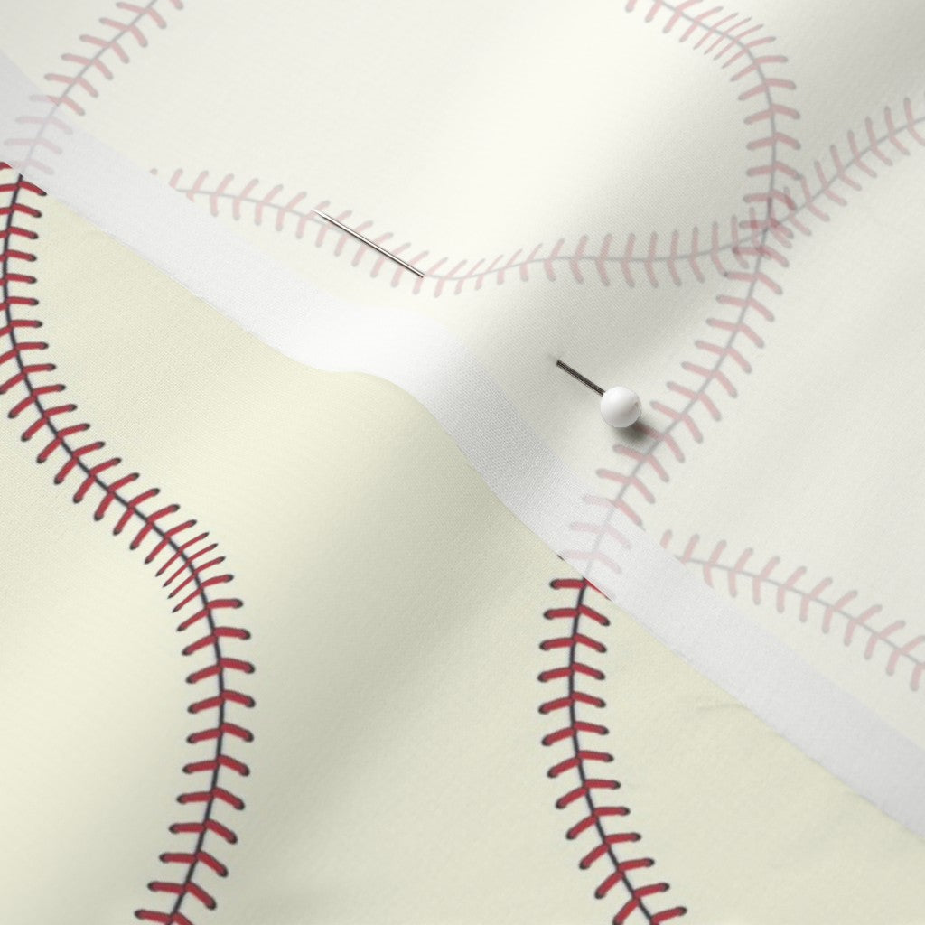 Americana Baseball Stitches Printed Fabric