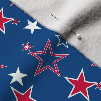 Americana Stars on Blue Fabric