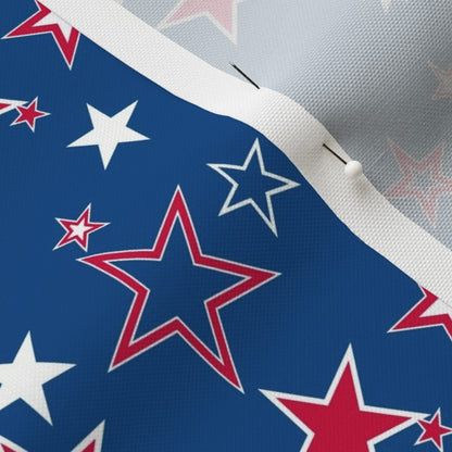 Americana Stars on Blue Fabric