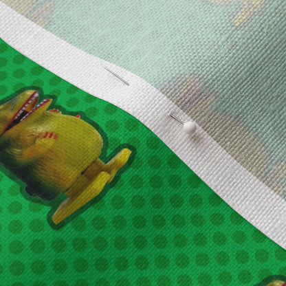Sparky Green Printed Fabric