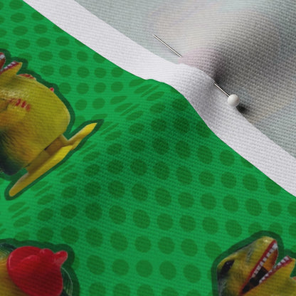 Sparky Green Printed Fabric