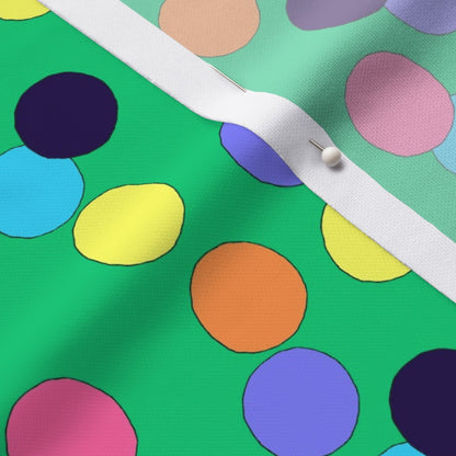 Big Dots Printed Fabric: Green Printed Fabric