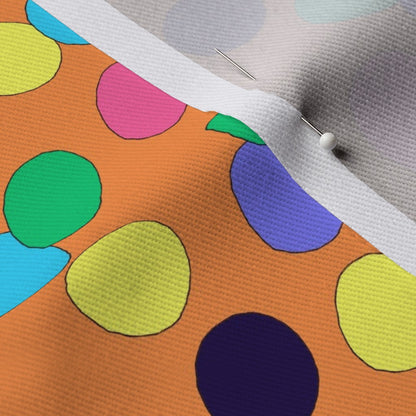 Big Dots Printed Fabric: Orange Printed Fabric