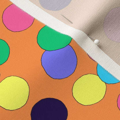Big Dots Printed Fabric: Orange Printed Fabric