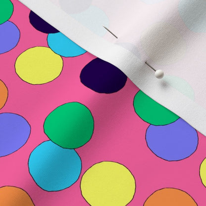 Big Dots Printed Fabric: Pink Printed Fabric