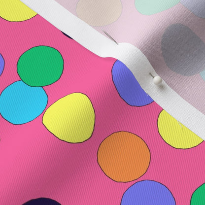 Big Dots Printed Fabric: Pink Printed Fabric