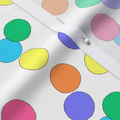 Big Dots Printed Fabric: White Printed Fabric