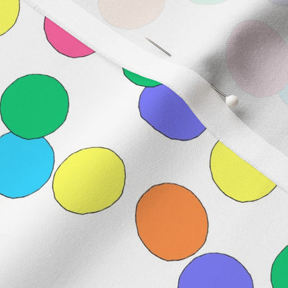Big Dots Printed Fabric: White Printed Fabric