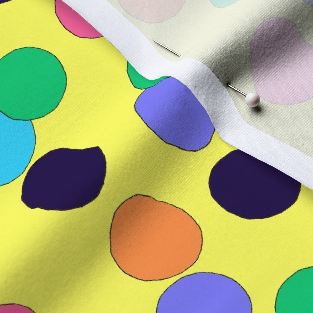 Big Dots Printed Fabric: Yellow Printed Fabric