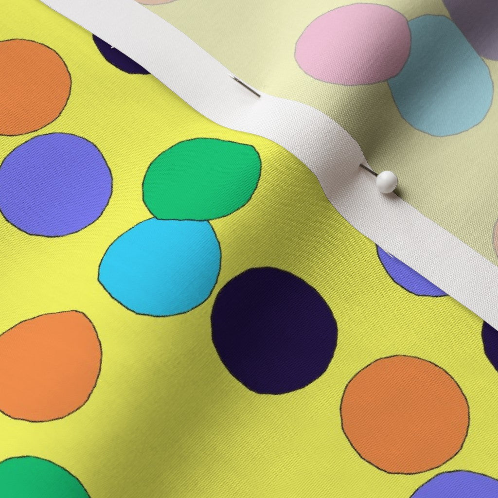 Big Dots Printed Fabric: Yellow Printed Fabric