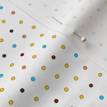 Stripey Dotty White Dots Fabric