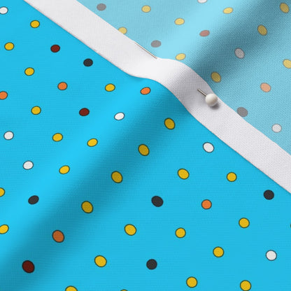 Stripey Dotty Blue Dots Fabric