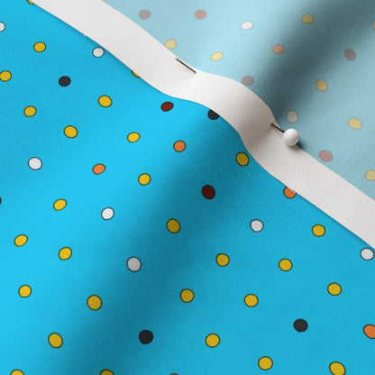 Stripey Dotty Blue Dots Fabric