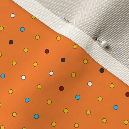 Stripey Dotty Orange Dots Fabric