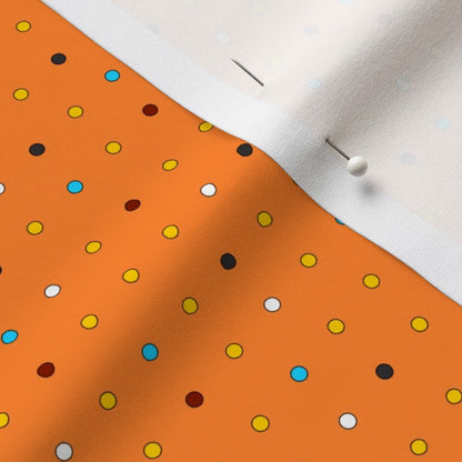 Stripey Dotty Orange Dots Fabric