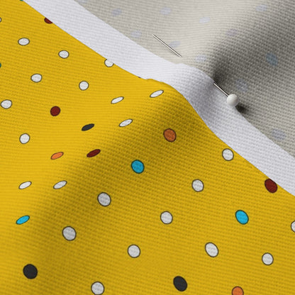 Stripey Dotty Yellow Dots Fabric