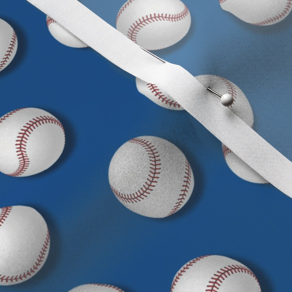 Americana pelotas de béisbol en tela azul