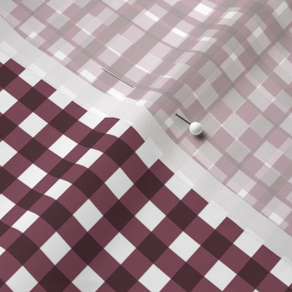Gingham Style Wine Small Straight Fabric