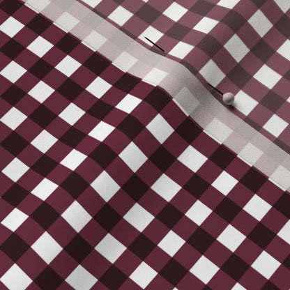 Gingham Style Wine Small Straight Fabric
