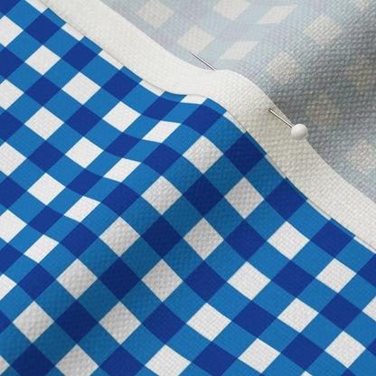 Gingham Style Bluebell Small Straight Fabric