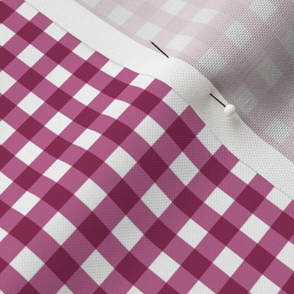 Gingham Style Peony Small Straight Fabric