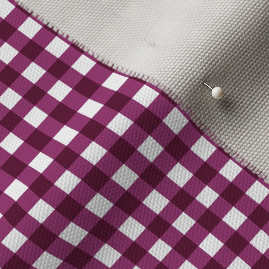 Gingham Style Berry Small Straight Fabric